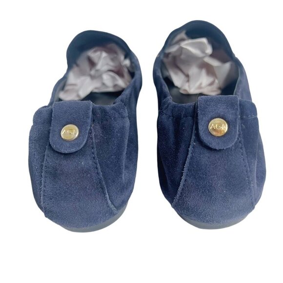 AGL Attilio Giusti Leombruni Studded Blue Suede Loafers Flats Women's Size 12 - Picture 3 of 9